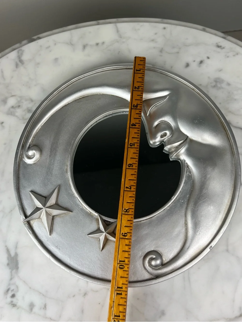 Vintage 90s Celestial Cresent Moon & Stars Round Wall Mirror – Whimsigoth